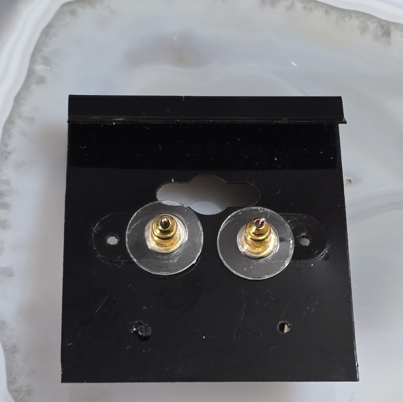 Swarovski Pink Double Emerald Cut Post Back Vintage Earrings - Picture 8 of 11